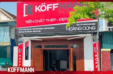 Khai trương đại lý cửa thép vân gỗ tại Nghệ An - Koffmann Hoàng Dũng